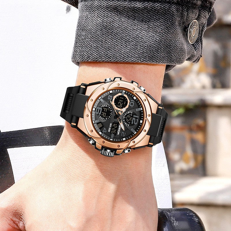 Men's Multifunctional Waterproof Quartz Watch For Sports