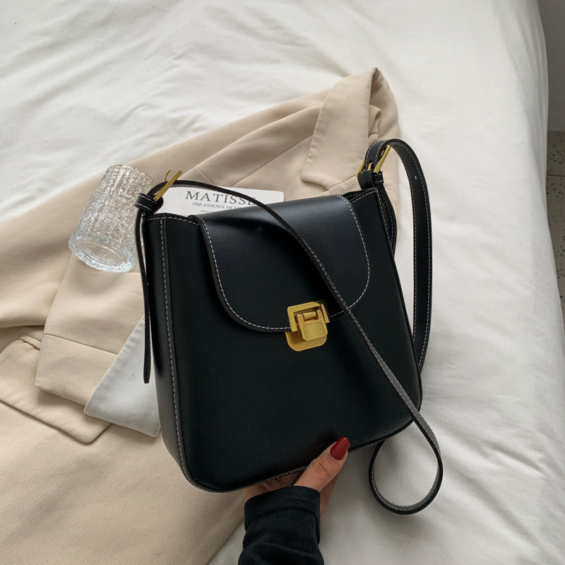 Trendy Texture Fashion One-shoulder Small Square Bag Retro