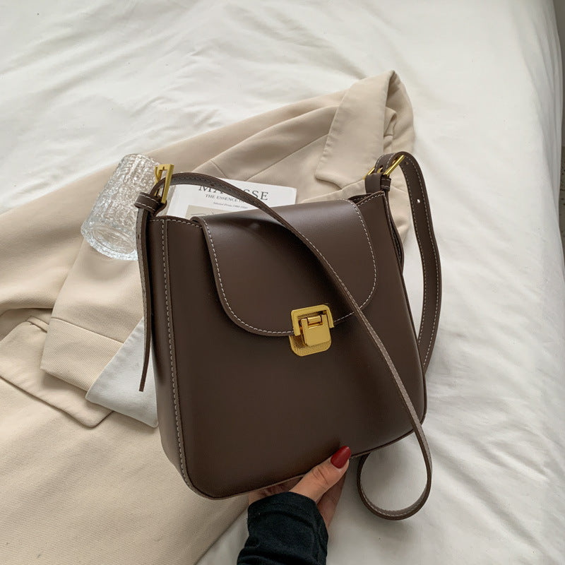 Trendy Texture Fashion One-shoulder Small Square Bag Retro
