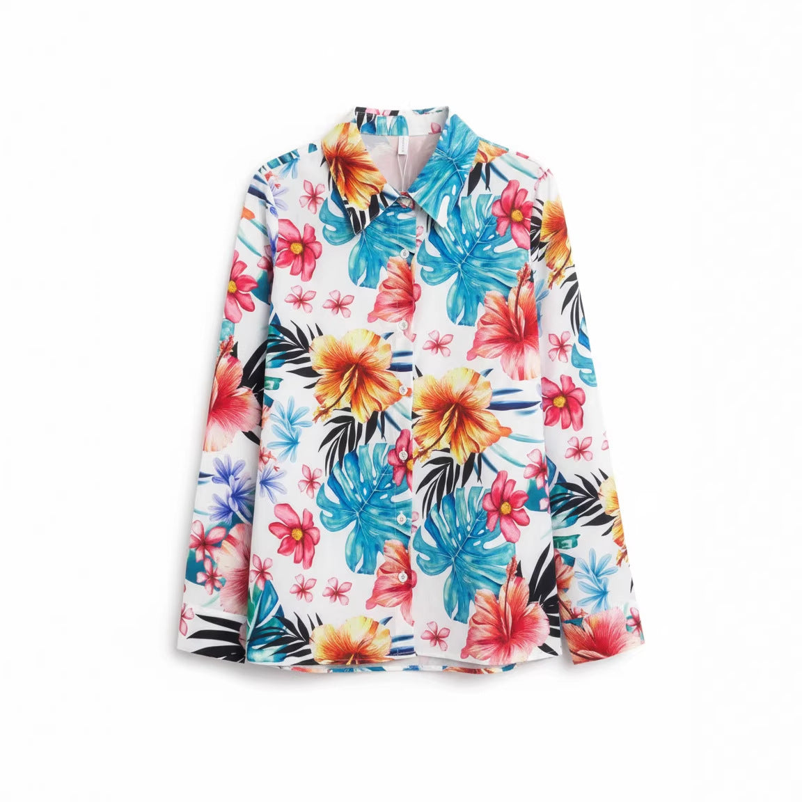 Long-sleeve Loose-fit Elegant Blouse For Middle-aged Women