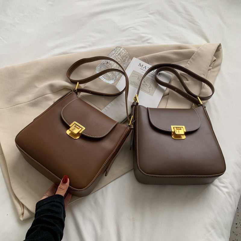 Trendy Texture Fashion One-shoulder Small Square Bag Retro