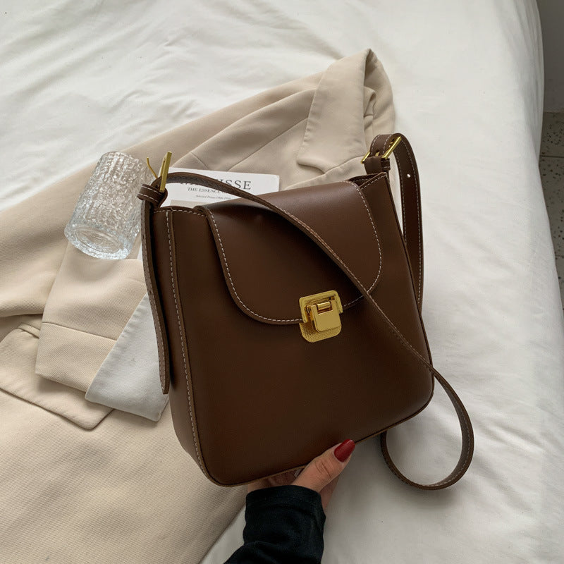 Trendy Texture Fashion One-shoulder Small Square Bag Retro